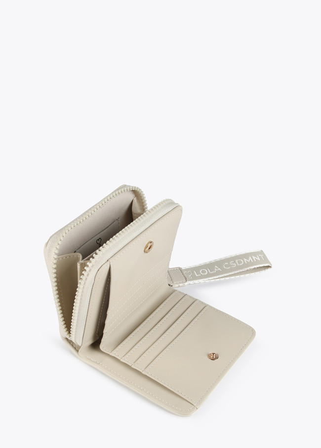 Kleine Brieftasche mit Relief-Logo