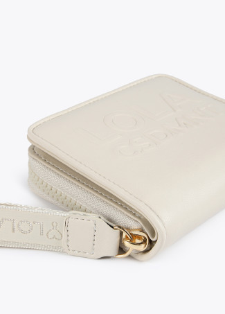 Kleine Brieftasche mit Relief-Logo