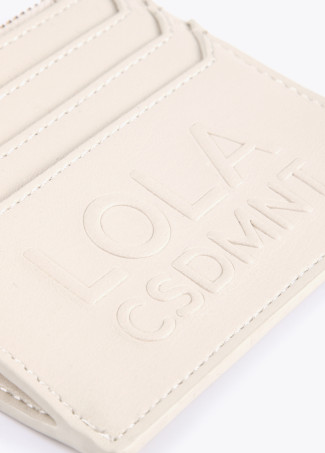 Raised logo card holder