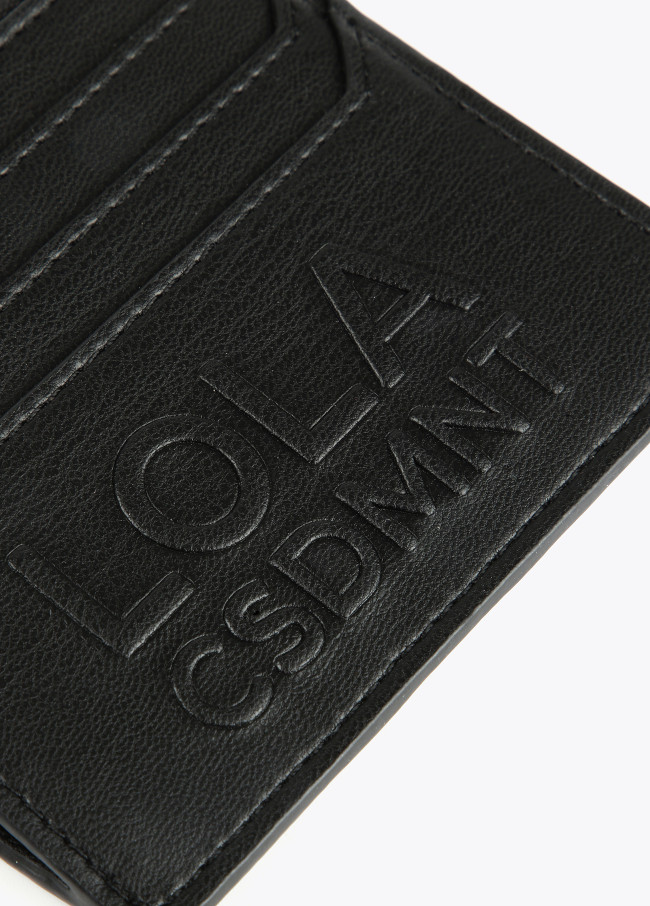 Raised logo card holder