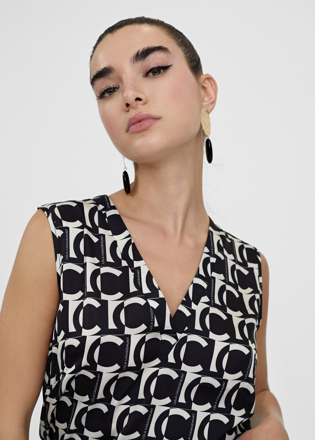 Top fluide monogramme