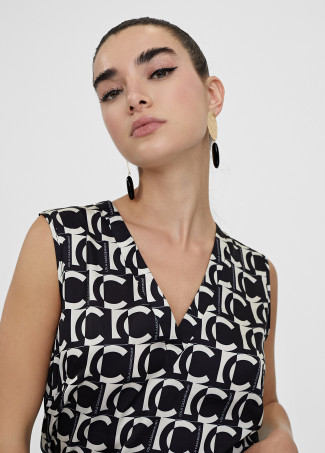 Top fluide monogramme