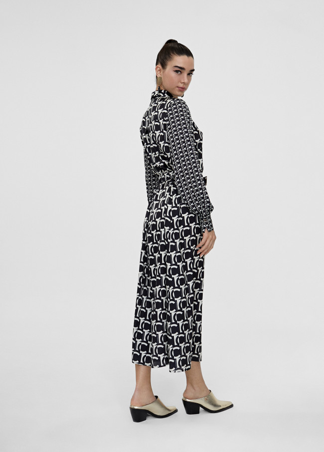 Robe chemisier monogramme