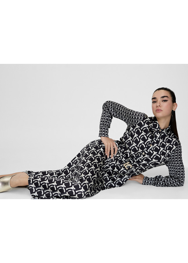 Vestito chemisier con monogramma