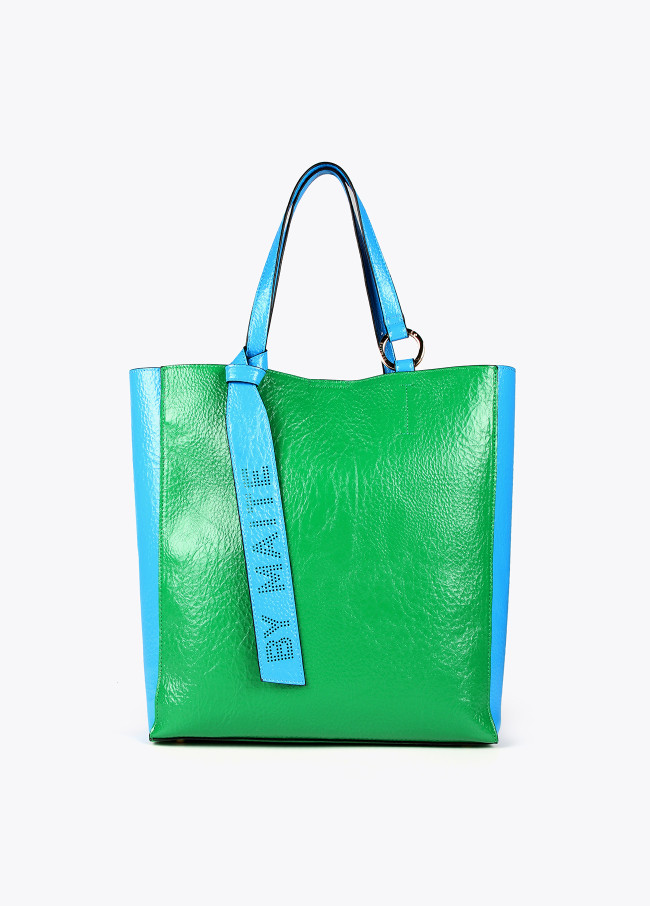 Borsa shopper bicolore