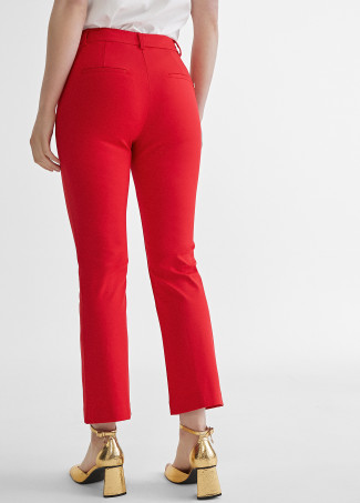 Flared knit trousers
