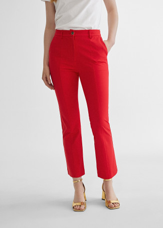 Flared knit trousers