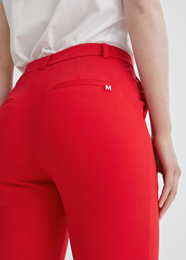 Flared knit trousers