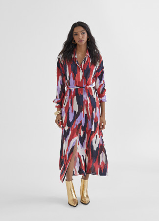 Vestito chemisier con stampa