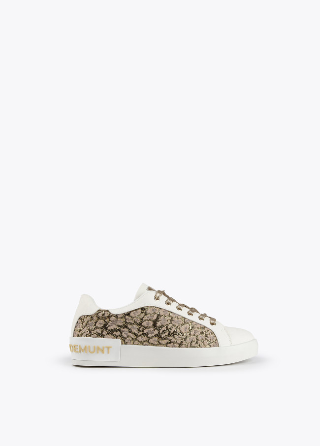 Zapatillas tipo sneakers estampado leopardo