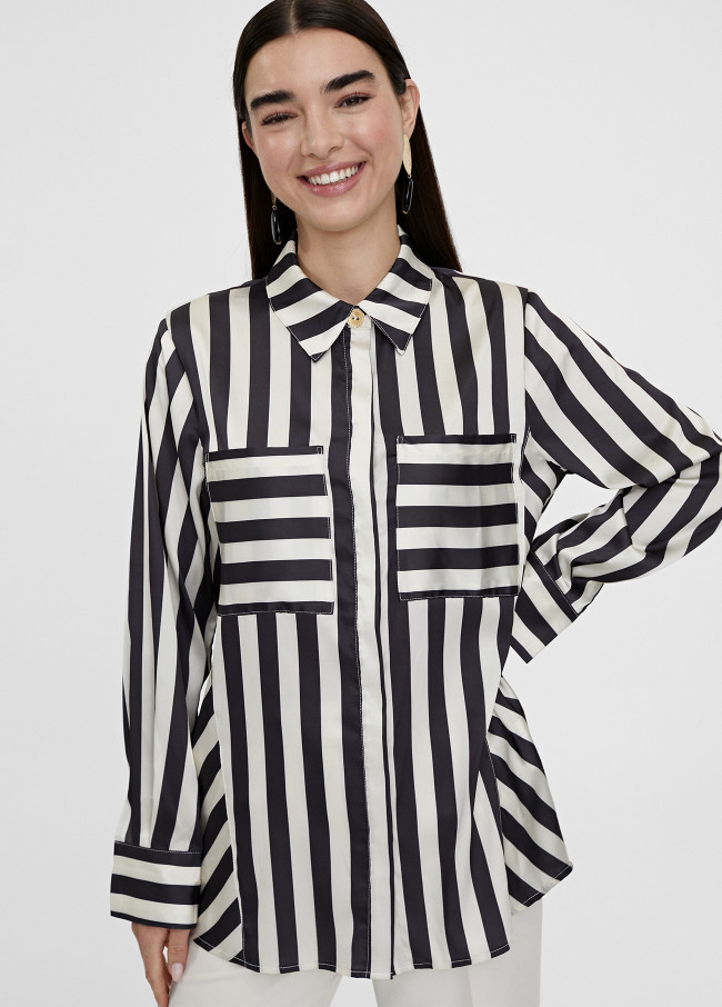 Flowing striped shirt
