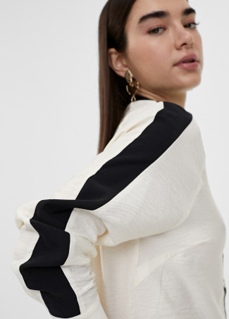 Blouse longue détail manches