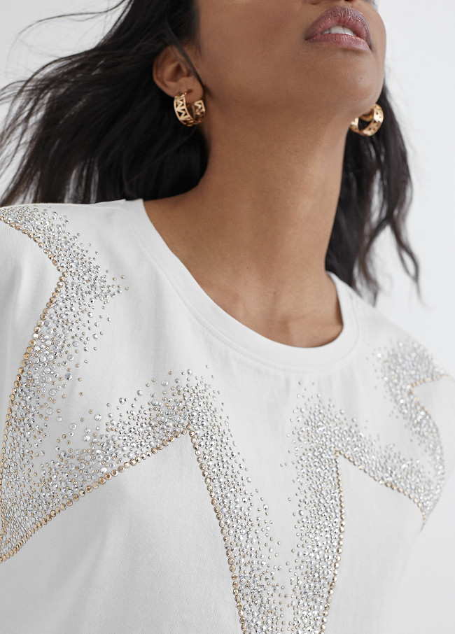 T-shirt avec strass