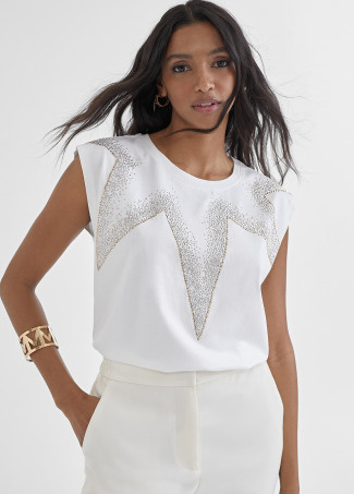 Camiseta con strass