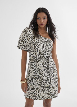 Vestido mini assimétrico