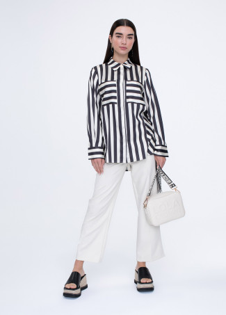 Flowing striped shirt