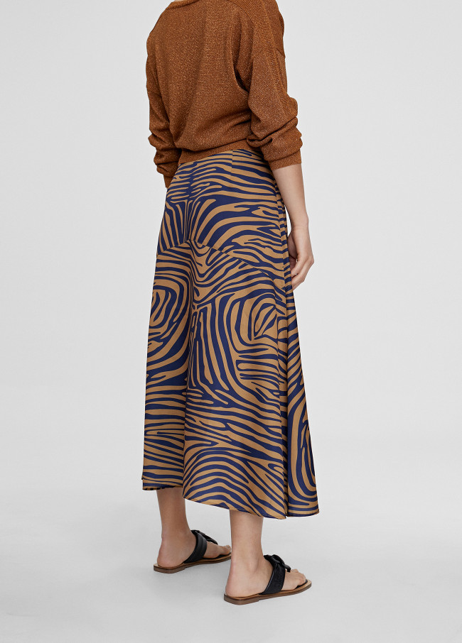 Midirock mit Zebraprint