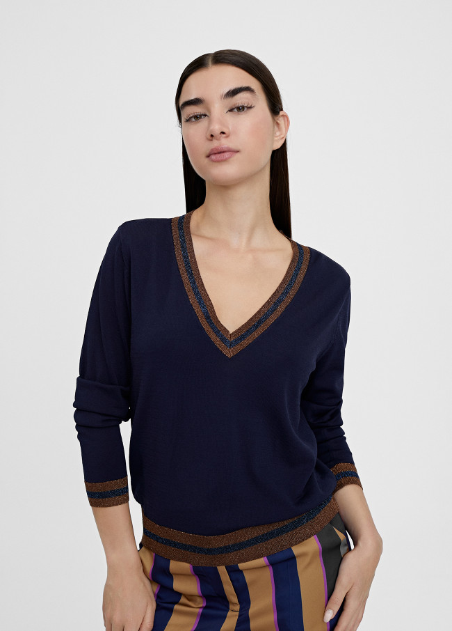 Pull maille lurex