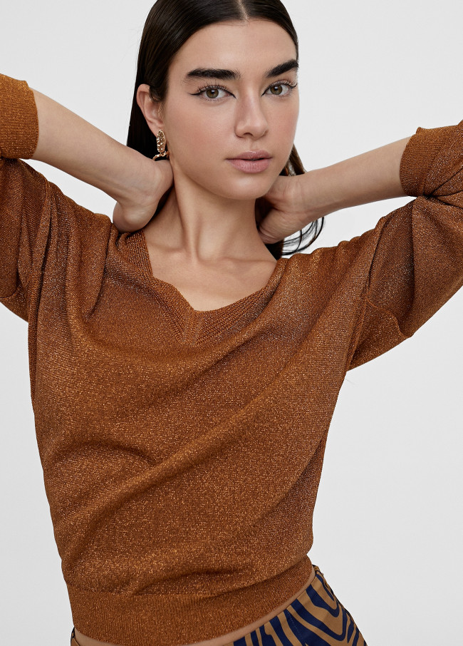 Pullover basic in maglia
