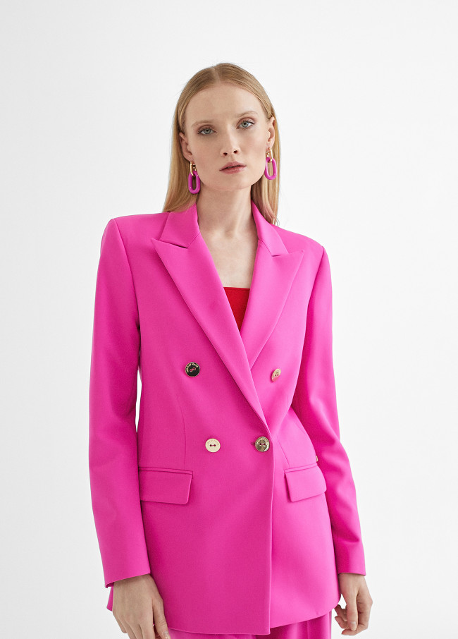 Blazer croisé uni