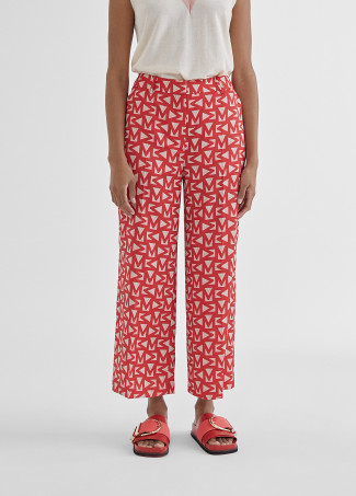 Pantalon cropped monogramme