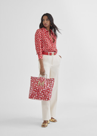 Camicia con stampa logotipo