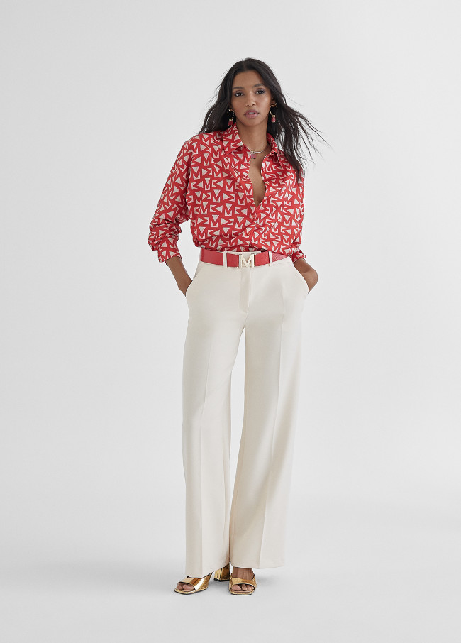 Camisa roja estampada