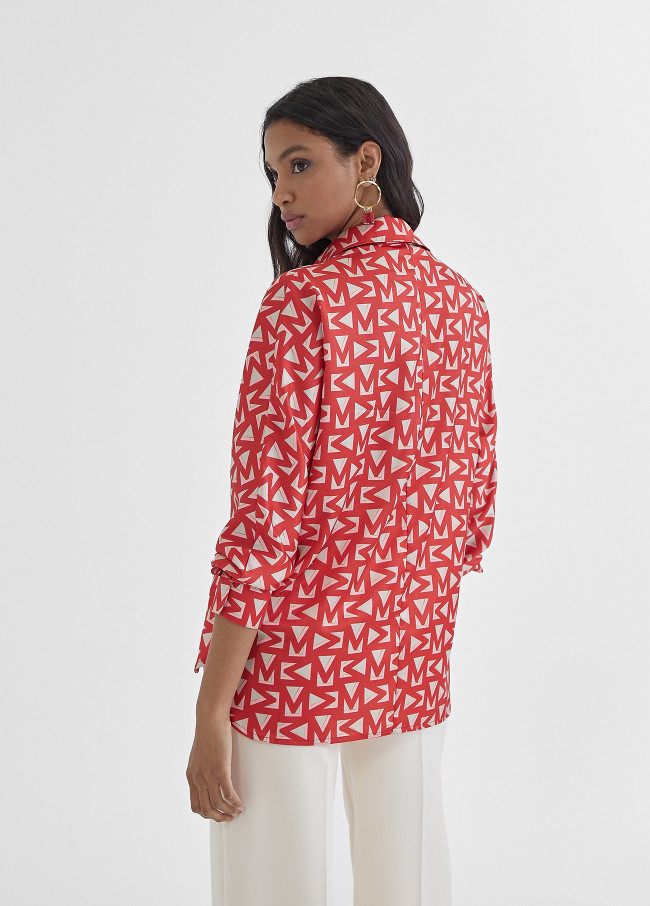 Camicia con stampa logotipo