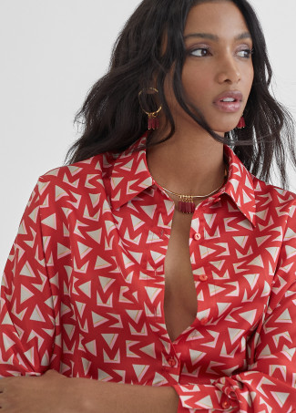 Camicia con stampa logotipo