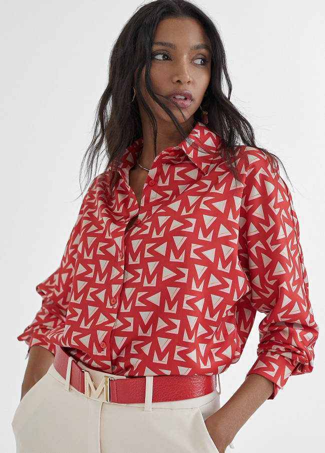 Camisa estampada com logótipo