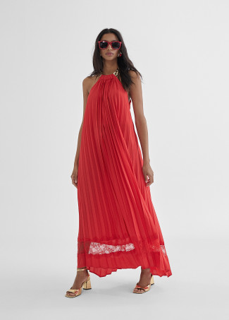 Vestito lungo scollo halter