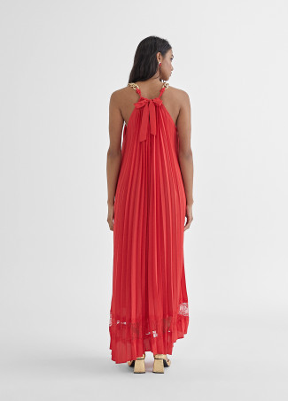 Vestito lungo scollo halter