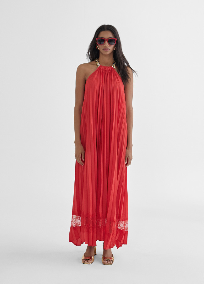 Vestito lungo scollo halter