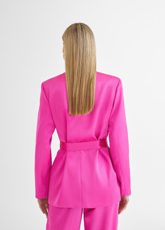 Satin crossover blazer