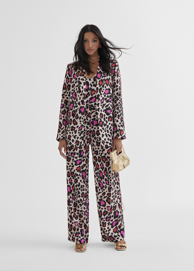 Animal print blazer