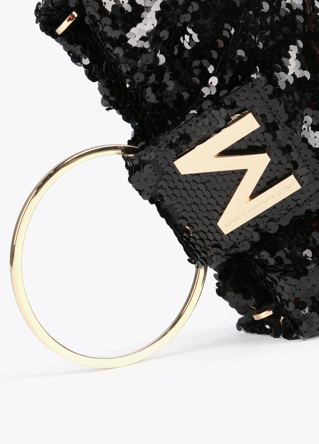 Sequinned evening bag