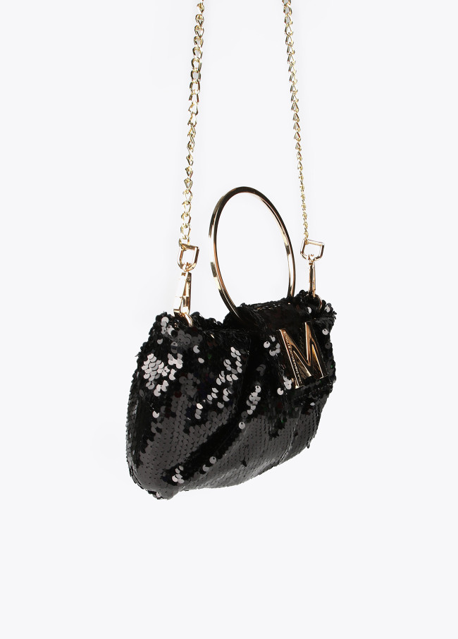 Sequinned evening bag