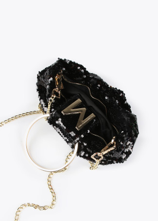 Sequinned evening bag