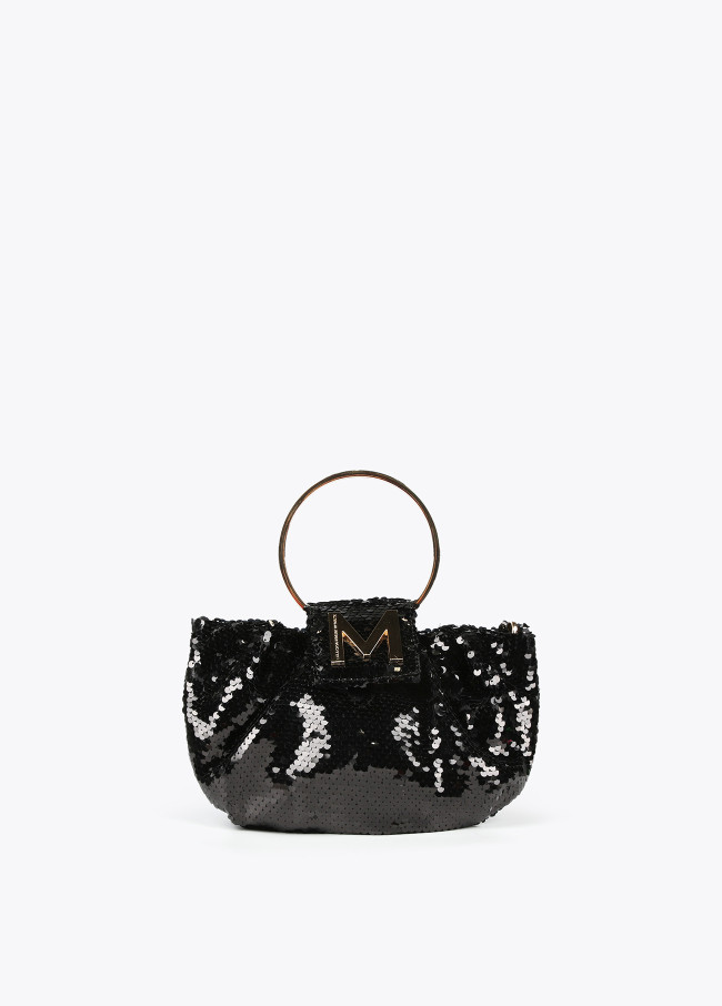 Sequinned evening bag