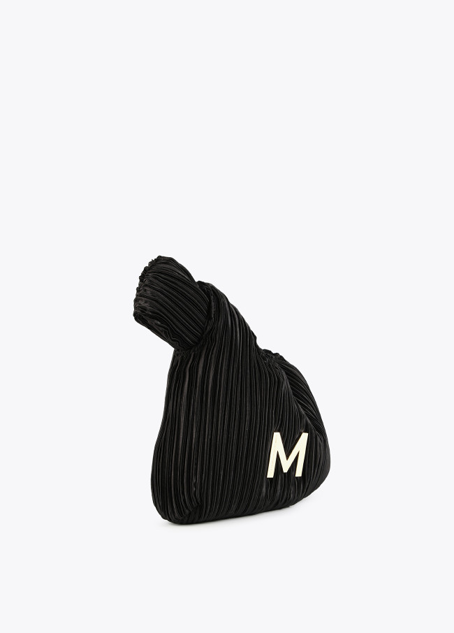 Borsa elegante in satin pieghettato