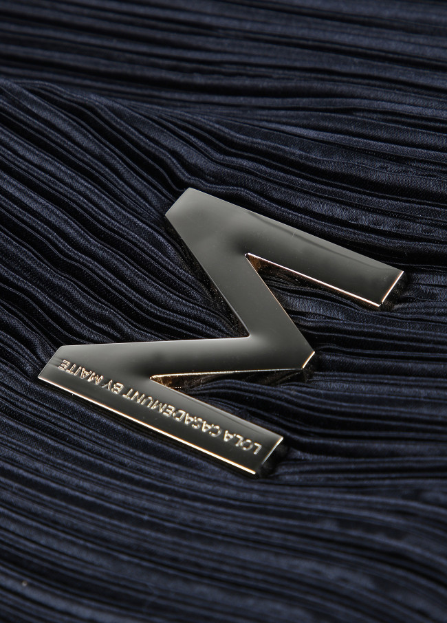 Borsa elegante in satin pieghettato