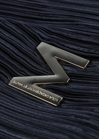 Pleated sateen evening bag