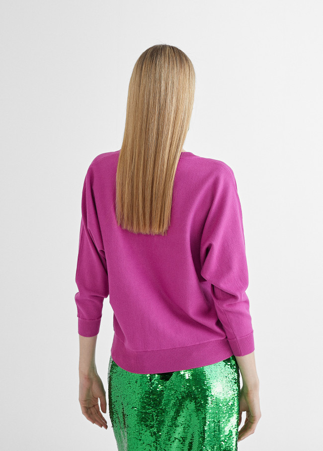 Unifarbener Pullover