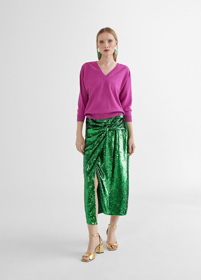 Unifarbener Pullover