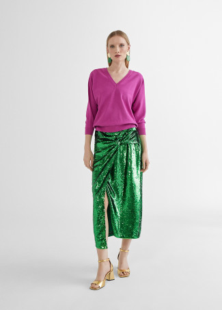 Unifarbener Pullover