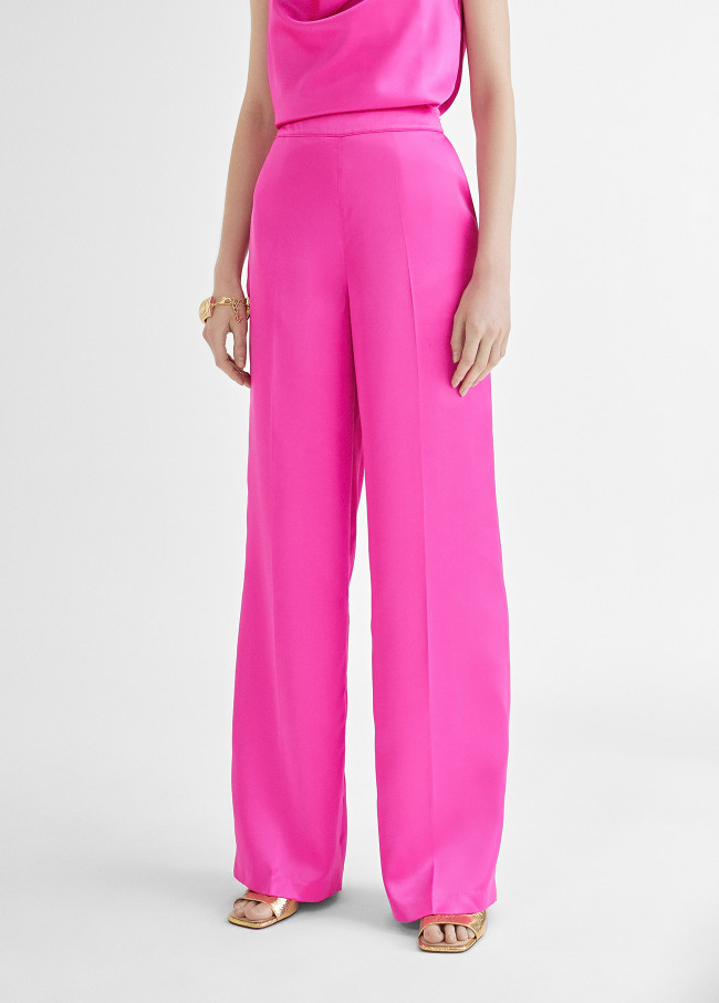 Pantaloni satinati dritti