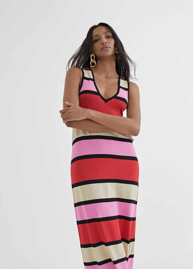 Long striped dress