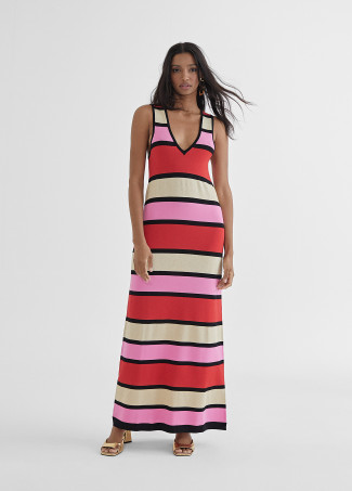 Vestito lungo a righe