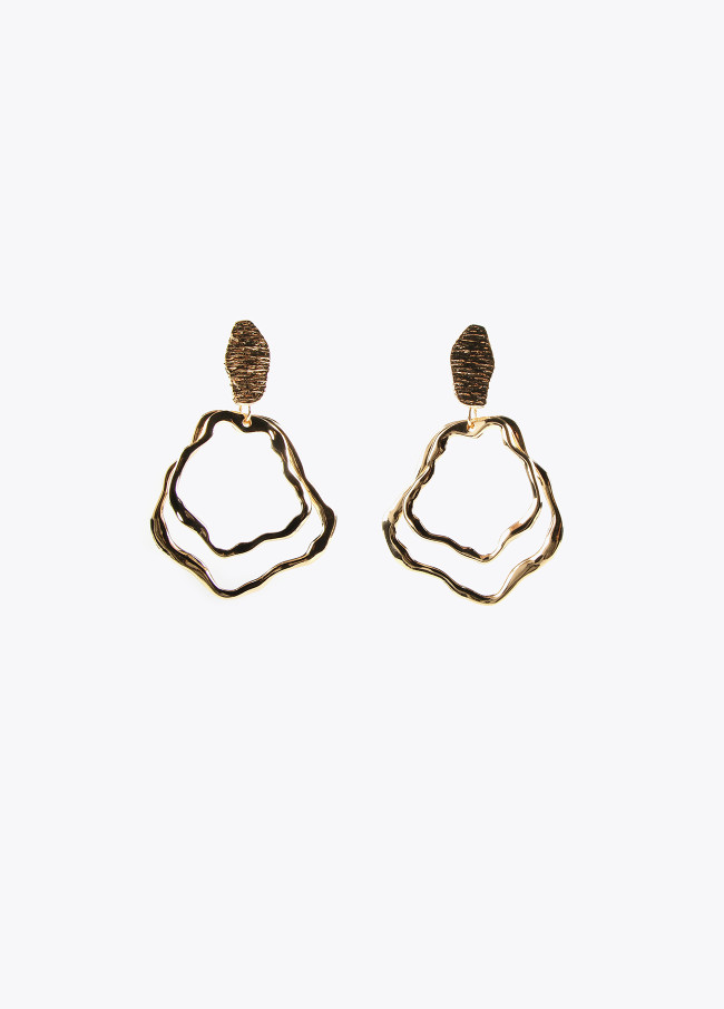 Multishape golden earrings