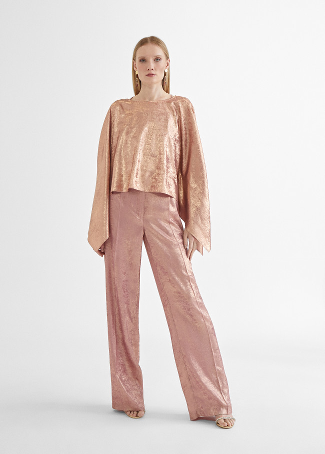 Pantaloni dritti iridescenti